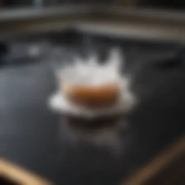 Baking Soda: The Natural Cleaning Ally Baking soda sprinkled on a stained cooktop