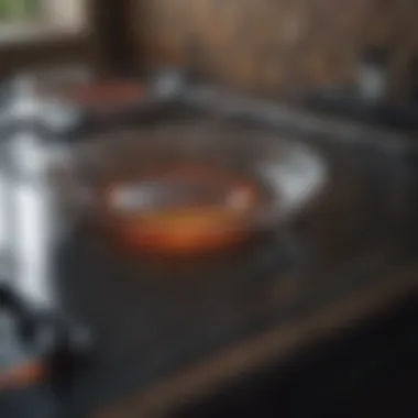 Spotless glass cooktop after cleaning