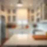 A pristine kitchen with gleaming countertops and organized cabinets