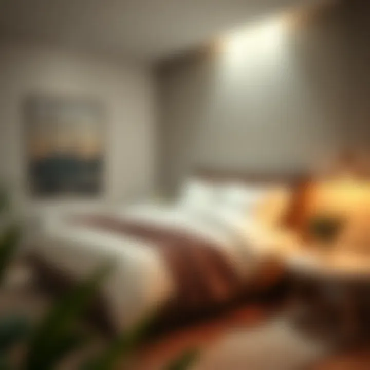 Bedroom with clean bedding and a tranquil ambiance