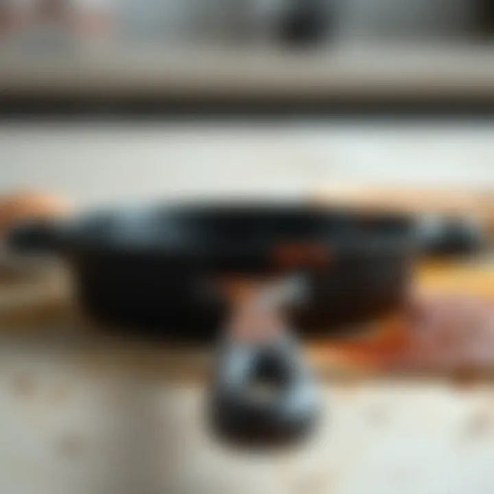 Rust Prevention for Cast Iron Rust prevention techniques demonstrated on a piece of cast iron cookware