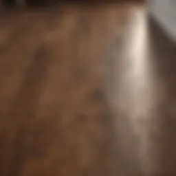 Before and after comparison of a hardwood floor cleaning