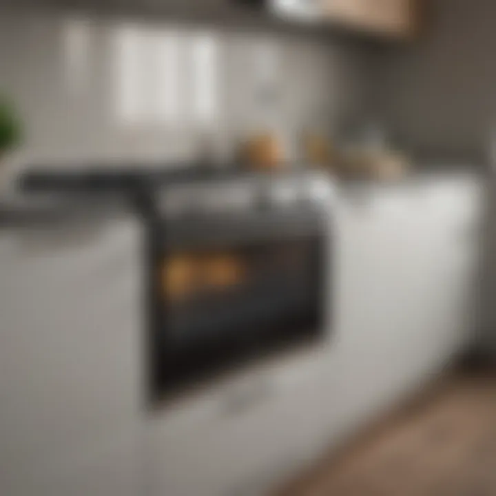 Spotless glass top oven in a modern kitchen