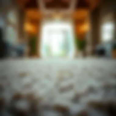 Luxurious long pile rug showcasing its texture