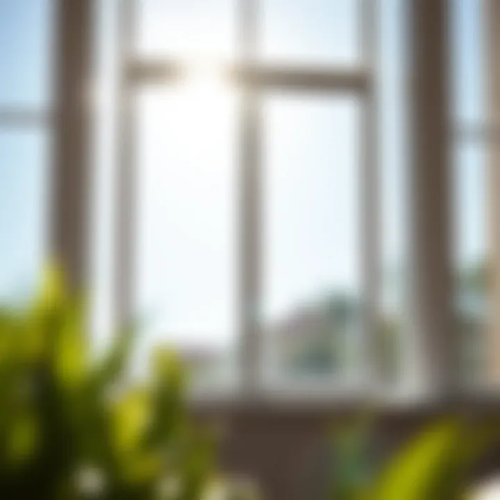 The Beauty of Clarity A pristine window reflecting sunlight, symbolizing clarity and cleanliness.