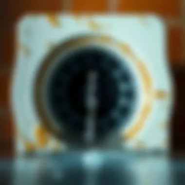 Maintenance-Ready Drain Pipe Clean shower drain pipe ready for maintenance