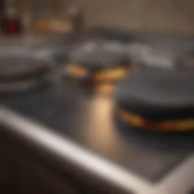 Close-up of stovetop with stubborn stains