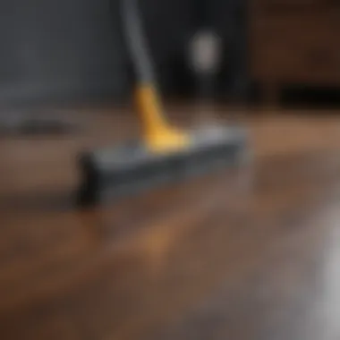 Essential Tools for Maintaining Dark Laminate Floors Cleaning tools arranged neatly for laminate floors