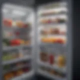 Clean and organized refrigerator interior