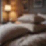 A cozy bedroom showcasing various pillow types