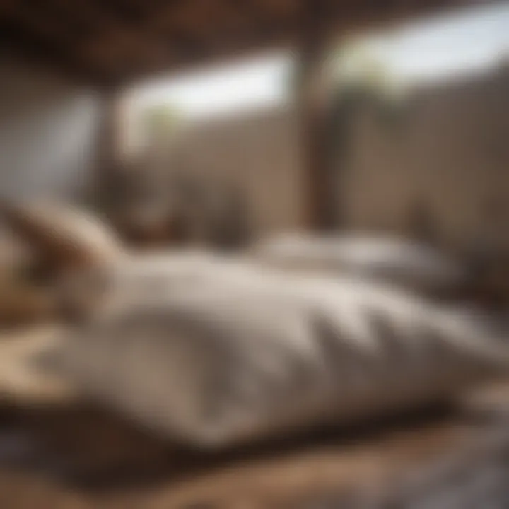 Pillows drying in a well-ventilated area