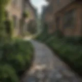 Charming cobblestone pathway at Cobblestone Court