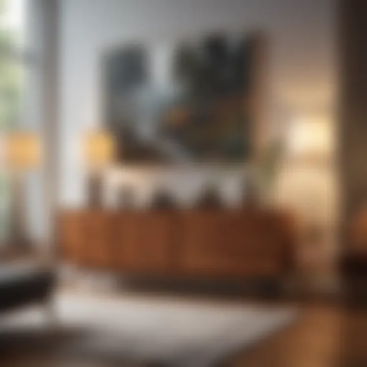 Collection of mid-century modern furniture pieces in a gallery setting