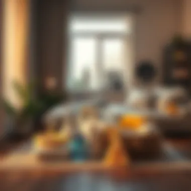 Supplies for apartment cleaning