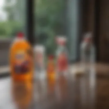 Essential Supplies for Streak-Free Glass Care Essential cleaning supplies laid out for glass door maintenance