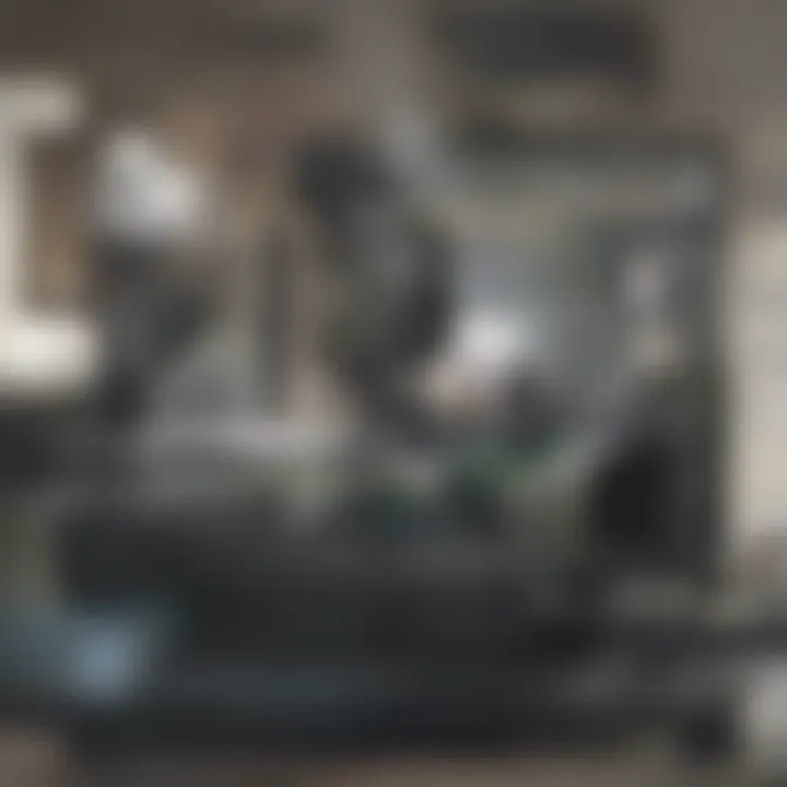 Person using a microfiber cloth on a television screen