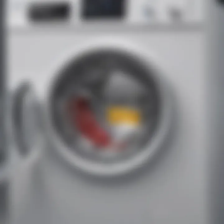 Diagram illustrating the internal components of a washing machine
