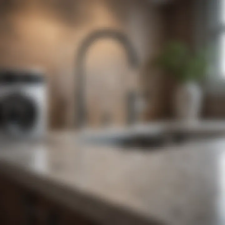 Natural cleaning agents displayed on a countertop