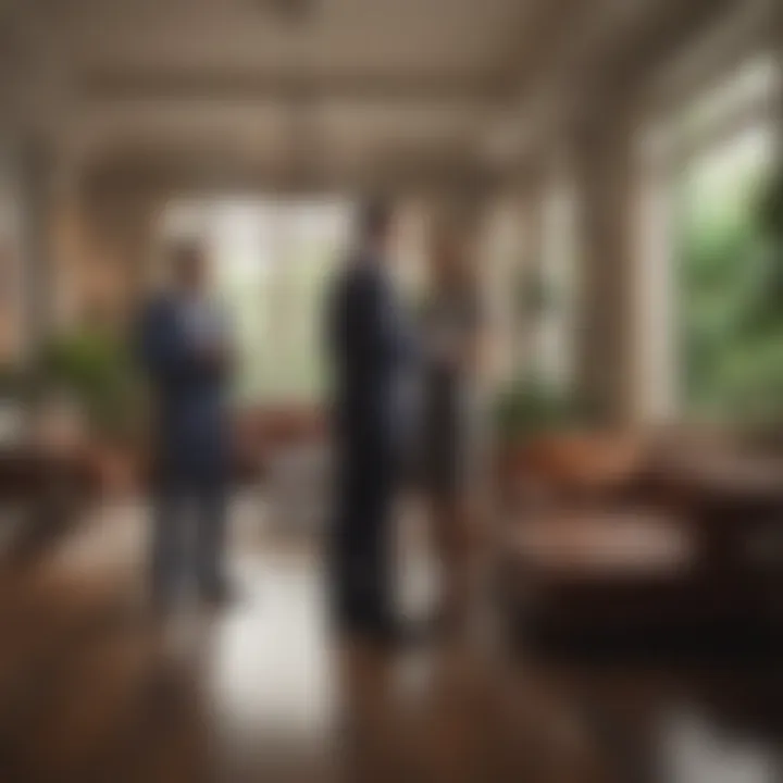 A financial advisor discussing mortgage options with a buyer