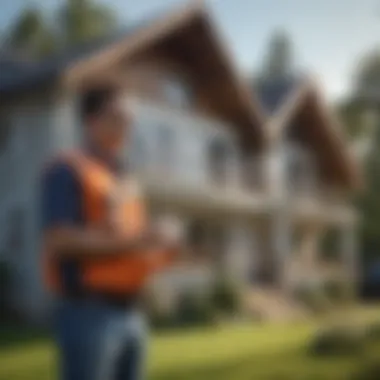 A professional inspector examining a home structure