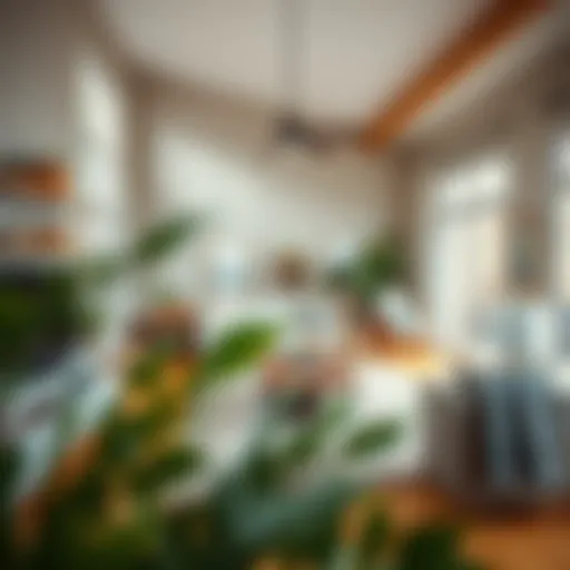 Beautifully organized living room showcasing maintenance