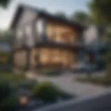 A serene neighborhood showcasing diverse homes