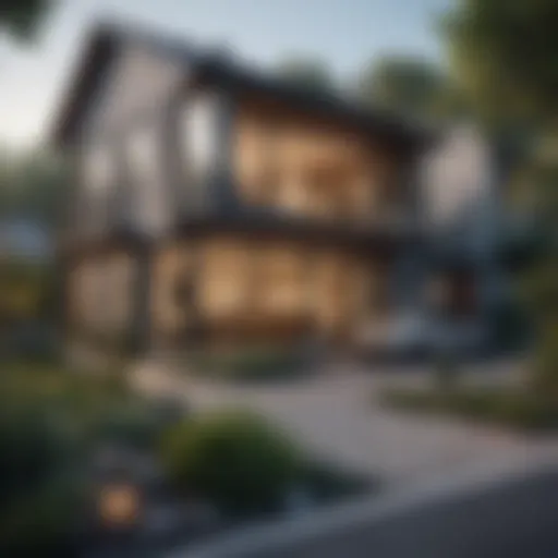 A serene neighborhood showcasing diverse homes
