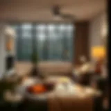 Cozy living room setting in a rented room