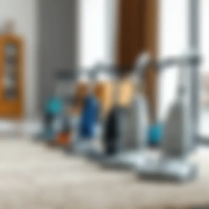 Variety of Carpet Cleaners Selection of carpet cleaners displayed for comparison