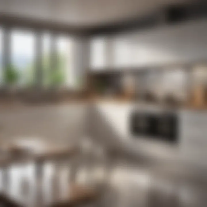 Freshly cleaned kitchen with sparkling surfaces