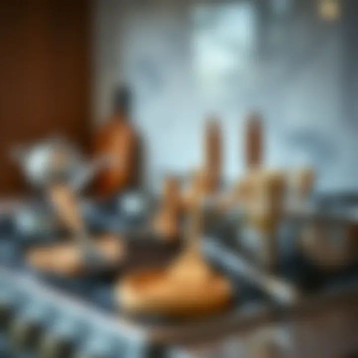 Essential Tools for Maintaining Your Stove Top An assortment of tools for stove top maintenance