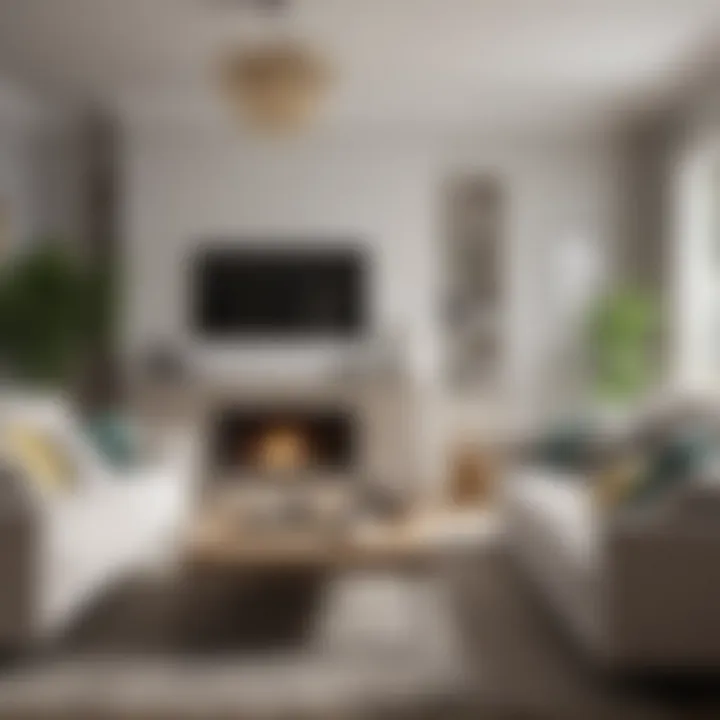 Bright and tidy living room with decorative elements