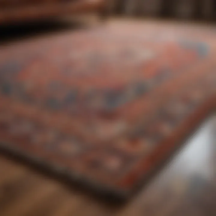 A beautifully cleaned area rug laid out, accentuating its restored vibrancy and texture.