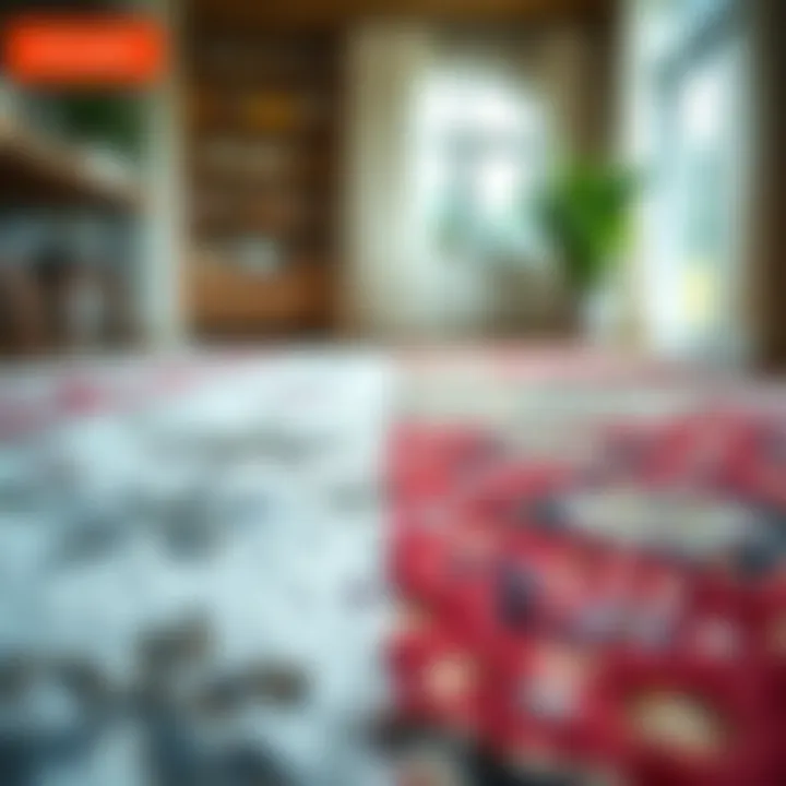 Before and After Rug Cleaning A before-and-after comparison of a cleaned area rug