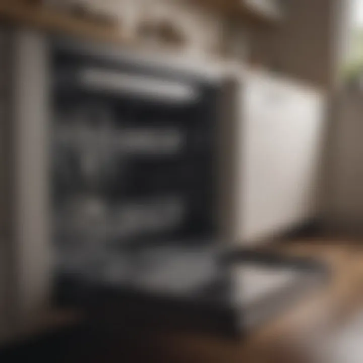 Before and after comparison of a dishwasher after deep cleaning