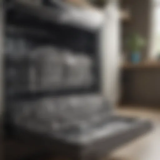 Interior view of a spotless dishwasher showcasing cleanliness