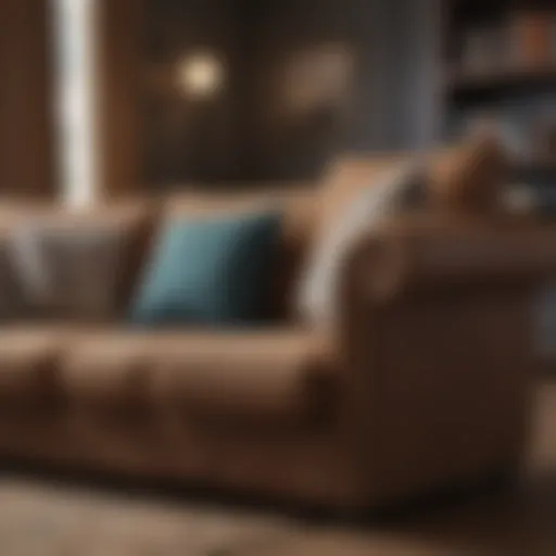 Diverse fabric types on a couch