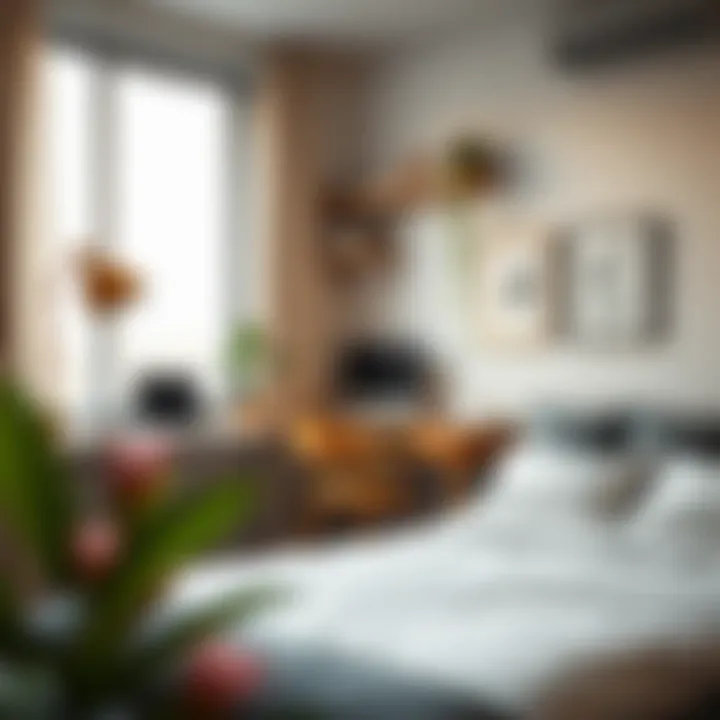 Cozy Corner: Blending Work and Rest Cozy corner with a bed and workspace in a studio