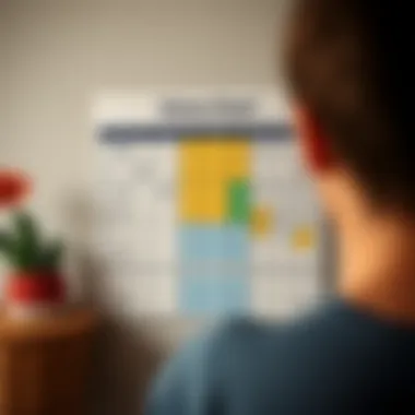 Customizable chore chart with colorful designs