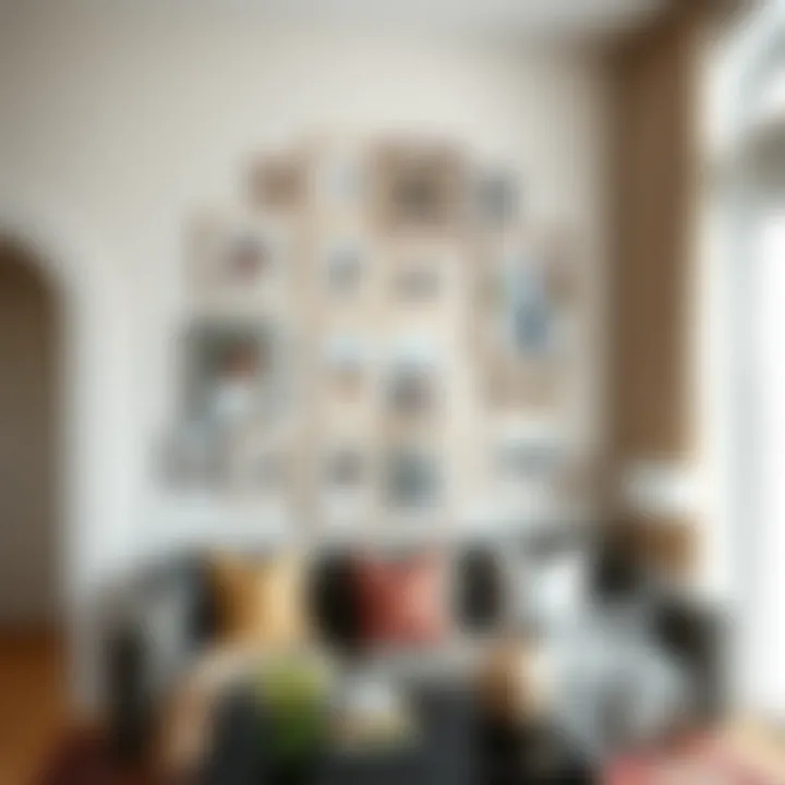 Creative layout of family photos arranged in a visually pleasing manner