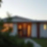 Charming mid-century modern home facade