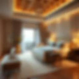 Luxurious bedroom with elegant decor for couples