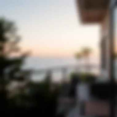 Serene coastal view from a balcony overlooking the ocean