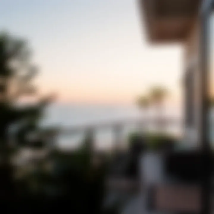 Serene coastal view from a balcony overlooking the ocean