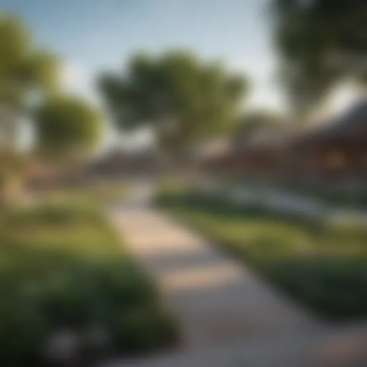 Community park bustling with activity in a residential area of Dallas