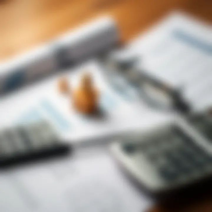 A calculator and financial documents symbolizing financial analysis