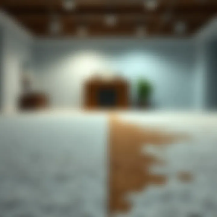 Before and after carpet cleaning