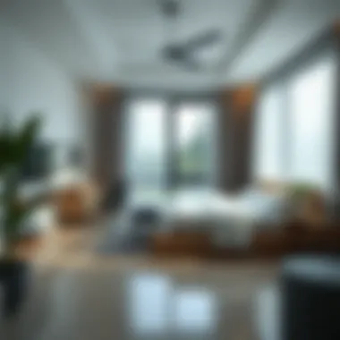 Spotless Surfaces for a Fresh Ambiance Thoroughly sanitized surfaces in a modern bedroom environment