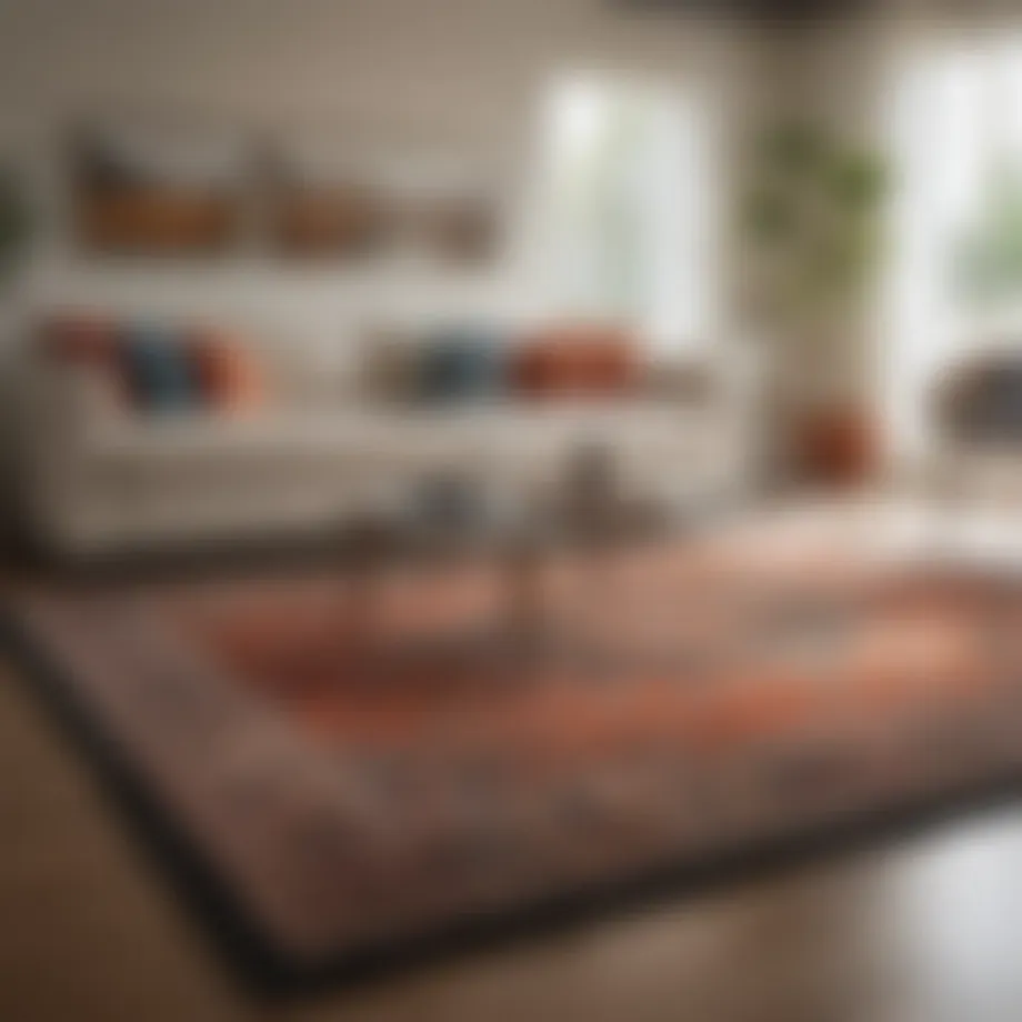 Luxurious area rug in a bright living room setting
