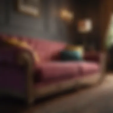 Luxurious Couch with Vibrant Upholstery Luxurious couch with vibrant upholstery